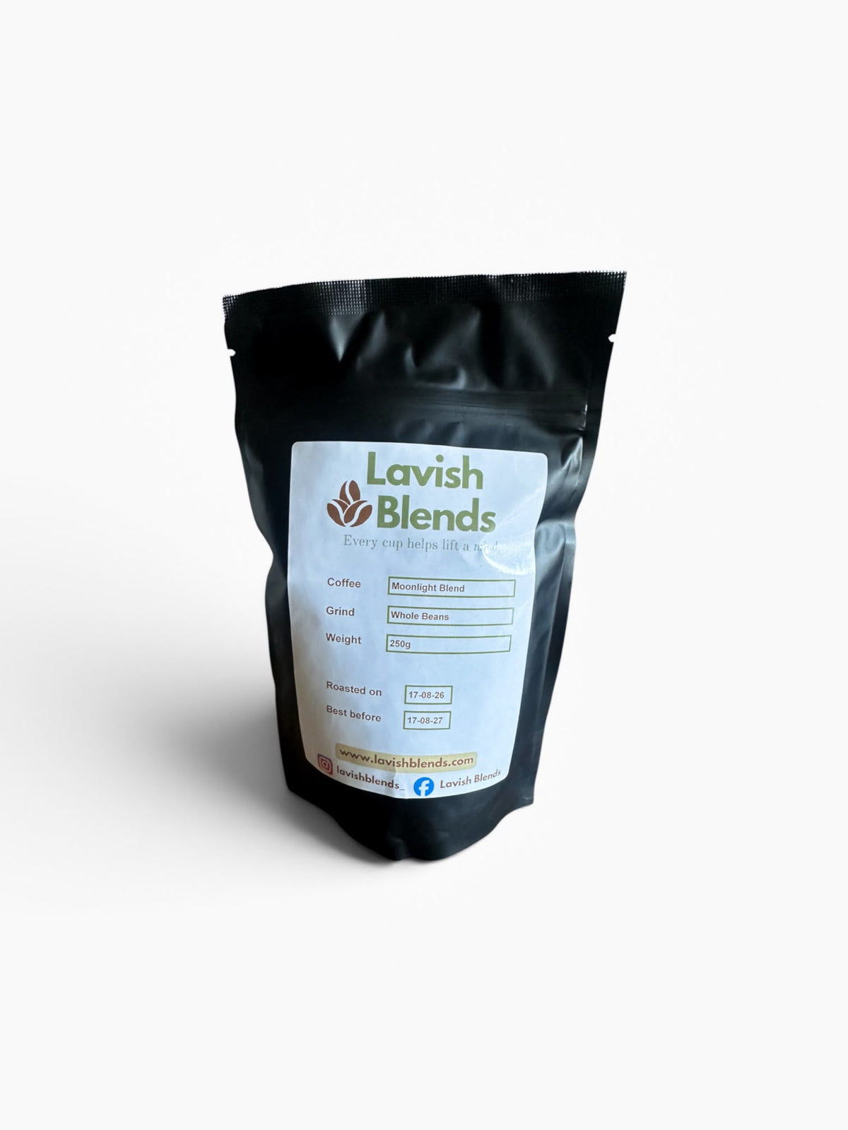 Decaf Specialty Coffee Beans - Moonlight Blend - Full Flavour, UK Roasted